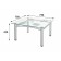 Table Robert 2M, 750x750x430, metallic/ins. glass