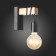 Wall lamp EVOLUCE. SL1142.401.01. Bagetti. 1x60 W, E27, 6.5x16 cm, black color, light wood