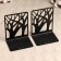 Holder-stand for books "Trees" set 2pcs, 9.2x12x15.4cm, black
