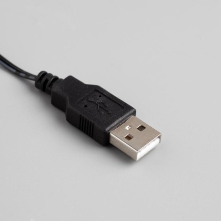 Garland "thread" 5 m Rosa, IP20, black thread, 50 LED, glow of multi, USB-3