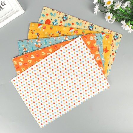 Decorative felt "Seasons. Autumn" 1 mm, 21x29.7 cm (5 pcs)