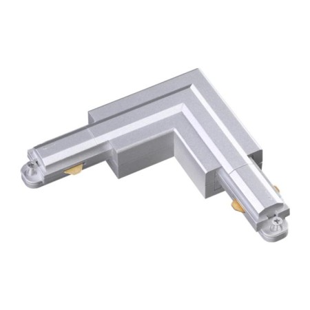 Connector (L-shaped) port 1-F, silver color