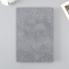 Foamiran glitter 2 mm, 20x30 cm, dark silver