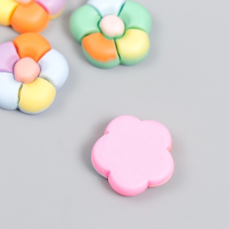 Decor for creativity plastic "Flower" mix 1.7x1.7 cm-2