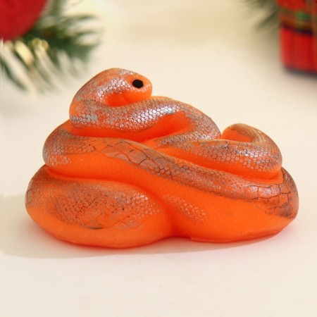 Figure soap "Snake Heart" orange, 85g-3