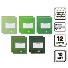 A set of notebooks of 10 pieces, 12 sheets in a frequent scythe line calligrata 