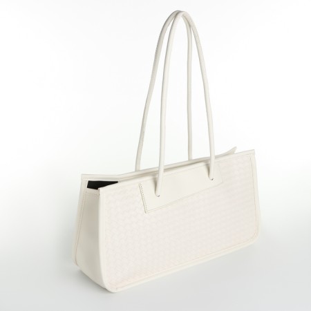 Bag Female Tout with zipper, white color-1
