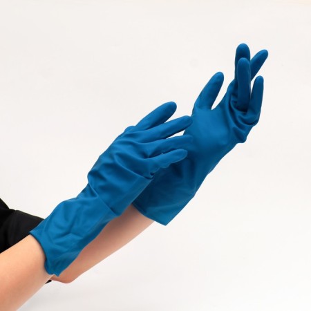 Medical High Risk gloves, latex, dark blue 18 g/pc, rr l, 25ar (2-hred chlorine)-3