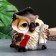 Figure "Owl scientist" brown, 18x17x19cm