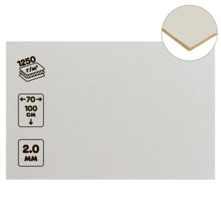 Binding cardboard 2.0 mm 70*100 cm 1250 g/m² White