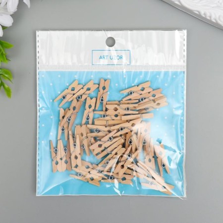 Decor for creativity tree "clothespin" (set 40 pcs) 2.5x0.8 cm-3