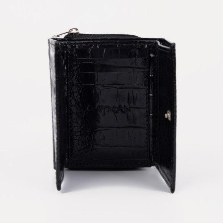 Women's wallet on the button, black color-2