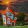 Aroma lace house "Mirror", handmade, mix 15.5 cm