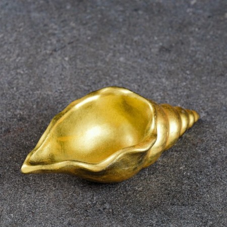 Kashpo - Organizer "Shell" Elevated gold, 13x6x3cm-2