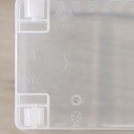 Storage container on wheels Ricco, 6 l, 35.5 × 13 × 20 cm, with a handle, transparent-6