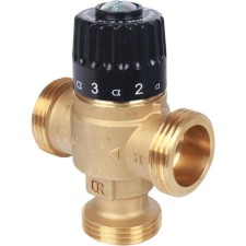 Клапан смесительный STOUT SVM-0125-236525, 1", наружная резьба, 30-65°С, KV 2,3