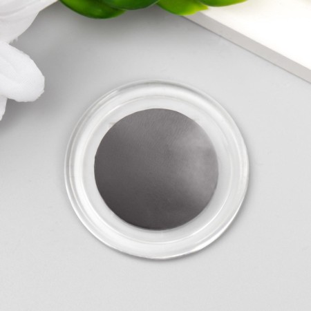 Acrylic magnet's workpiece 4 cm is a transparent circle (set 2 parts+package)-2