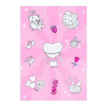 A set of stickers-paint "Love" heart, 3 sheets, a5-2