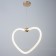 Lamp Bayerlux "Heart" LED 36W gold 46x6x35-120 cm