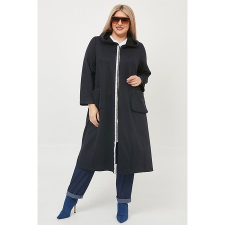 Cardigan female, size 60, blue color