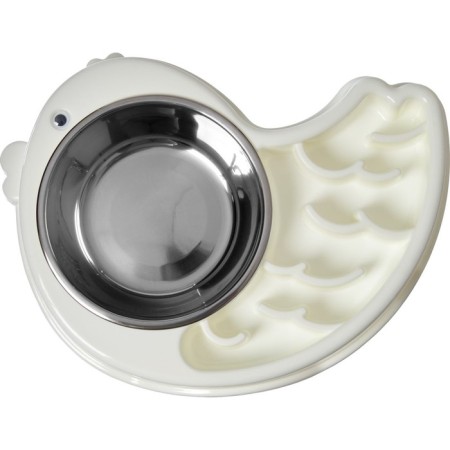 Animal bowl Bradex "Smart feeding", 29x21x5cm, stainless steel, plastic, white