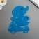 Phosphorus sticker "Moped mopes" with adhesive pads set of 2 pcs mix 29.5x25 cm