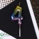Candle for the cake, number "4", rainbow, 10 x 3.5 cm.