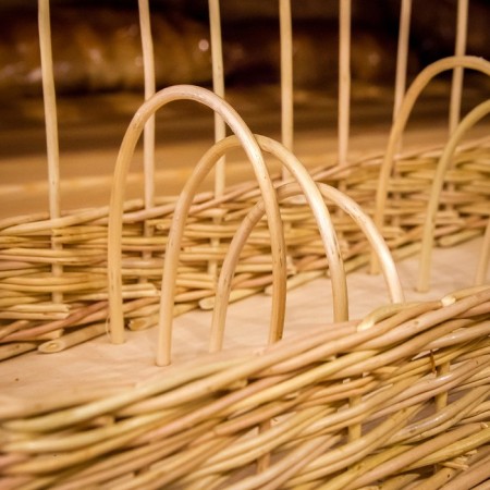 Trading tray "spices", plywood, 3 sections, 36 × 15 × 5/13 cm, manual weaving, vine-3