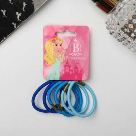 Hair gum "Classic" (set 6 pcs) 4.5 cm, mix