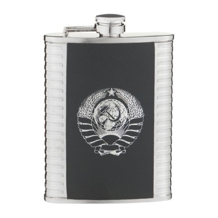 Flood for alcohol "USSR", stainless steel, gift, army, 240 ml, 8 oz-1