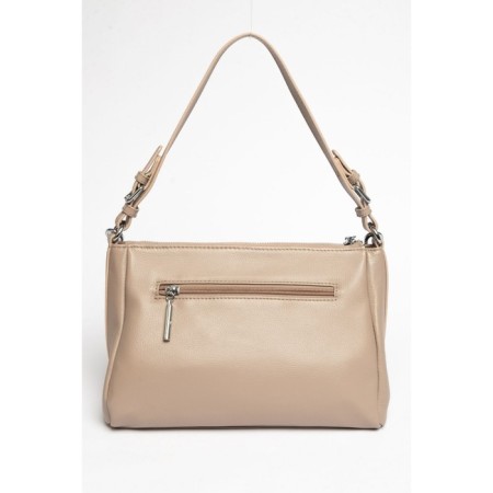 Bag Cross-Body Women's, genuine leather, Ludor beige, 30x8x21 cm-2