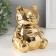 Piggy bank Ceramics "Bear 3D Branch" gold 11x9.5x14.3 cm
