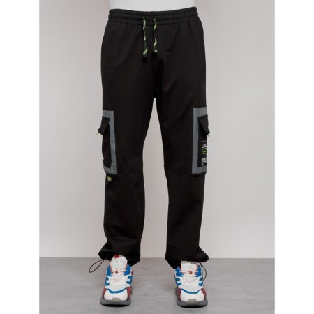 Sports male pants, size 48, black color-4