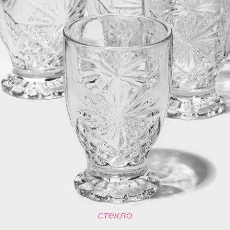 A set of glasses of the windows "Pleo", 70 ml, 5.2 × 7.5 cm, 6 pcs-1
