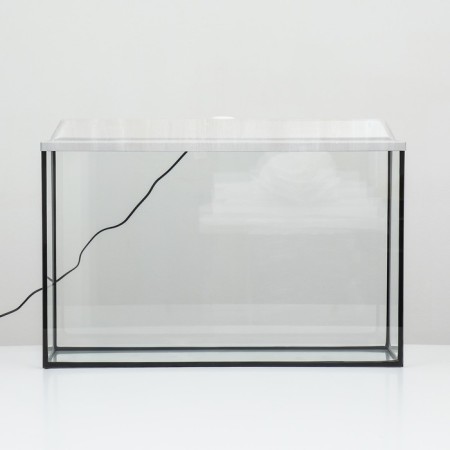 Aquarium rectangular "atall" with a lid, 100 liters, 80 x 25 x 50/55 cm, bleached oak-1