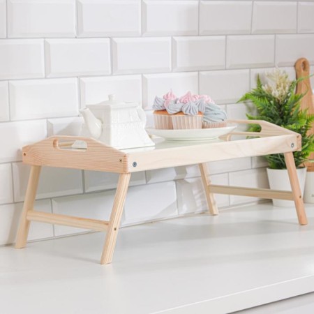 Folding breakfast table, 50 × 30cm, with handles, mirror-1