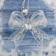 Decoration Christmas tree "Bow Golt" 12x10.5 cm, transparent