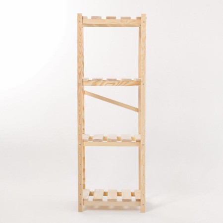 The rack wooden reinforced, 4 adjustable shelves, screw connection, 125x45x28 cm-1