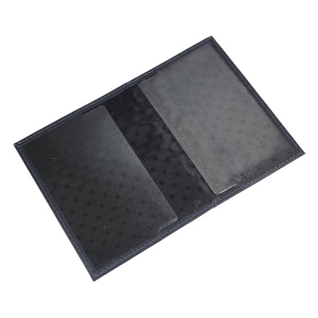 O-81 passport cover (external pocket), without fastening, blue, dark, fleet-1