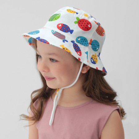 Panama Children's KAFTAN "Fish" R.48 White-2