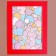 Paspartt frame size 35 × 26 cm, transparent sheet, adhesive tape, red color