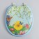 The toilet seat with a lid, Rossplast, 43 × 37 cm, soft, blue color, Mix drawing