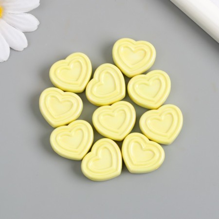Busina for creativity plastic "heart. Purumatic gloss" mix 0.8x2.1x2.4 cm-2