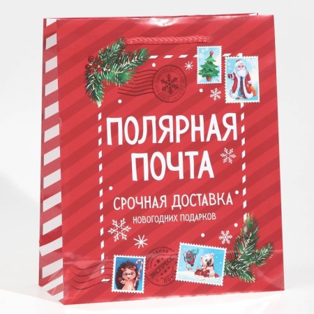 Laminated vertical "Polar Mail", ML 21 x 25 x 8 cm, New Year-1
