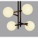 Ceiling chandelier Mantra Cellar, G4, 4x5W, 355x322x375 mm, black color