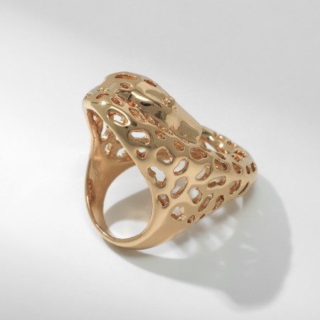 Ring Metal "Trend" cheetah, color gold, size 17-2