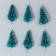 Decor for creativity "Christmas tree", in the set of 6 pcs., Size 1 pc. - 5.5 × 2.5 × 2.5 cm