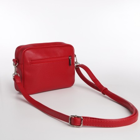Women's bag over the shoulder Textura, small size, red color-1