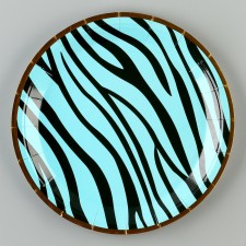 Paper “strips” plates, 6 pcs, blue color