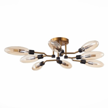 Ceiling Ceiling ST LUCE. SL1174.302.08. Desima. 8x5 watts, G9, 4000k, 92x92x17 cm, brass color